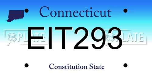 EIT293 Connecticut License Plate