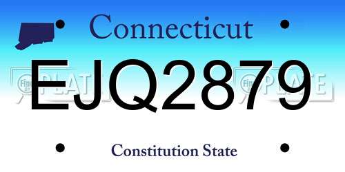 EJQ2879 Connecticut License Plate