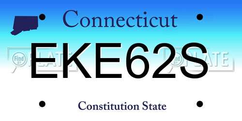 EKE62S Connecticut License Plate