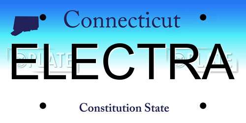 ELECTRA Connecticut License Plate