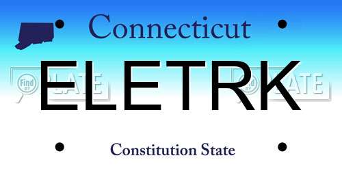 ELETRK Connecticut License Plate