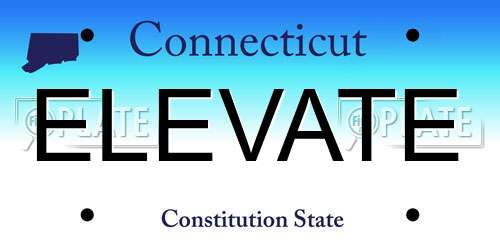 ELEVATE Connecticut License Plate