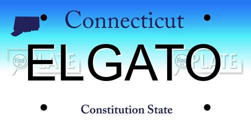 ELGATO Connecticut License Plate