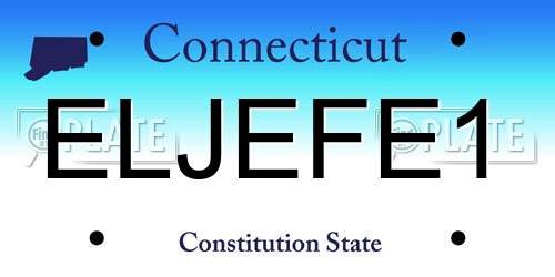 ELJEFE1 Connecticut License Plate