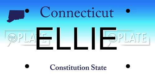 ELLIE Connecticut License Plate