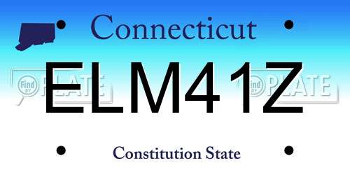 ELM41Z Connecticut License Plate