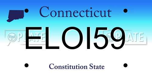 ELOI59 Connecticut License Plate