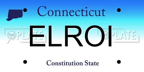 ELROI Connecticut License Plate