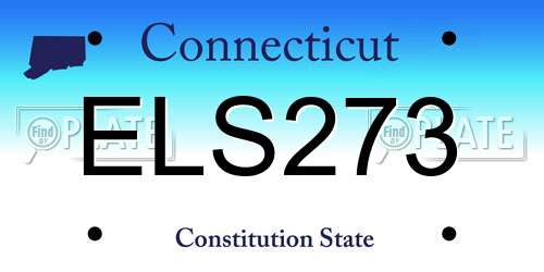 ELS273 Connecticut License Plate