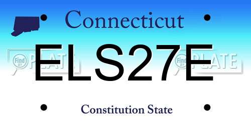 ELS27E Connecticut License Plate