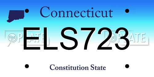 ELS723 Connecticut License Plate