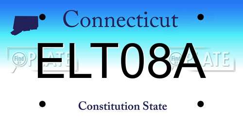 ELT08A Connecticut License Plate