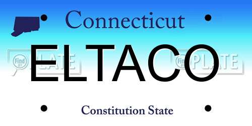 ELTACO Connecticut License Plate