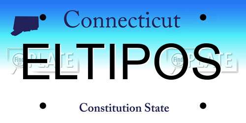 ELTIPOS Connecticut License Plate