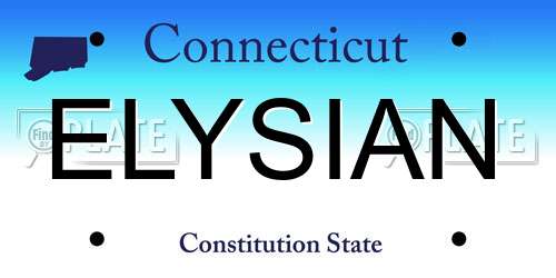 ELYSIAN Connecticut License Plate