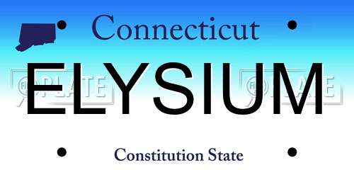 ELYSIUM Connecticut License Plate