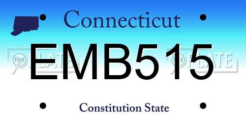 EMB515 Connecticut License Plate