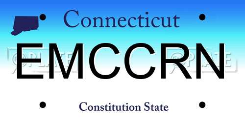 EMCCRN Connecticut License Plate