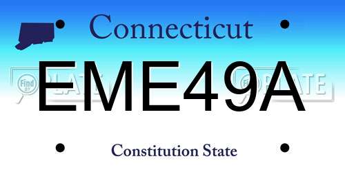 EME49A Connecticut License Plate