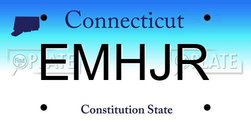 EMHJR Connecticut License Plate