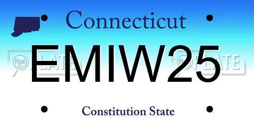 EMIW25 Connecticut License Plate