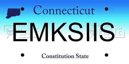 EMKSIIS Connecticut License Plate