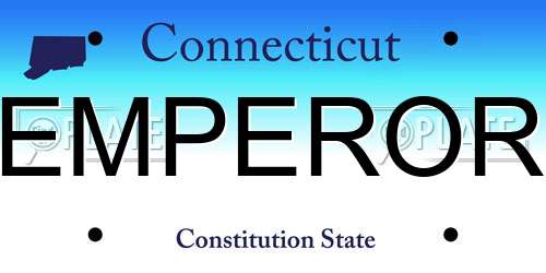 EMPEROR Connecticut License Plate
