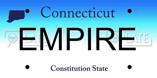 EMPIRE Connecticut License Plate
