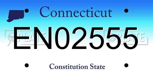 EN02555 Connecticut License Plate
