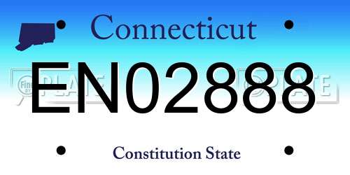 EN02888 Connecticut License Plate
