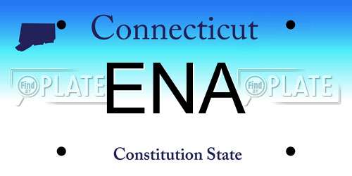 ENA Connecticut License Plate