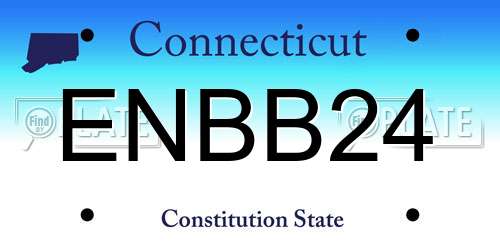 ENBB24 Connecticut License Plate