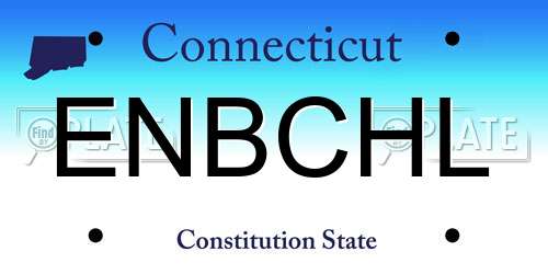 ENBCHL Connecticut License Plate