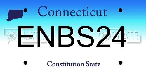 ENBS24 Connecticut License Plate