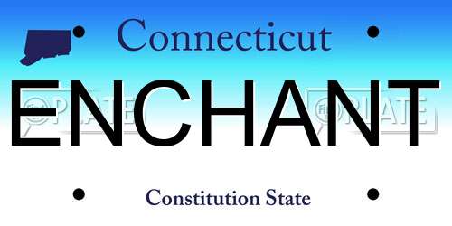 ENCHANT Connecticut License Plate