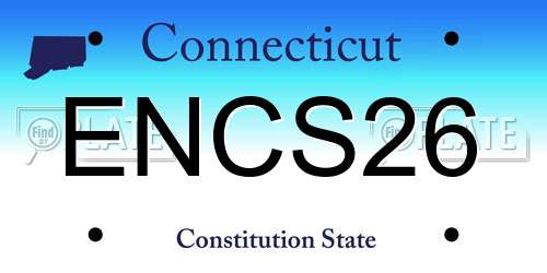 ENCS26 Connecticut License Plate