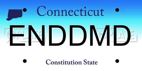 ENDDMD Connecticut License Plate