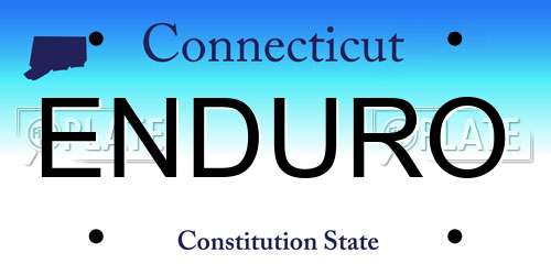 ENDURO Connecticut License Plate