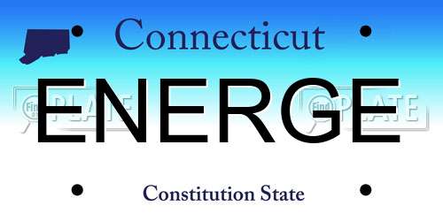 ENERGE Connecticut License Plate