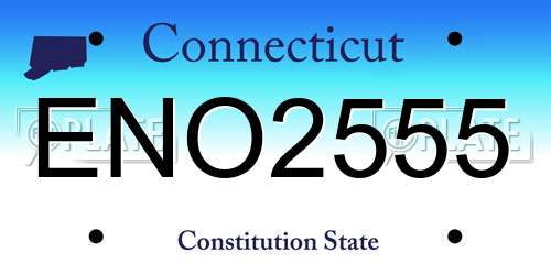 ENO2555 Connecticut License Plate