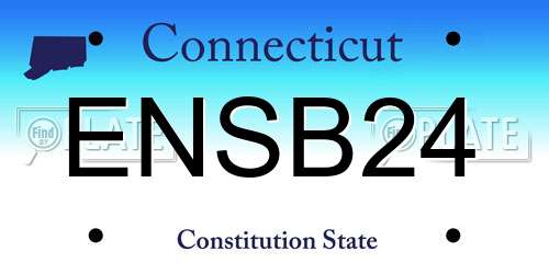 ENSB24 Connecticut License Plate