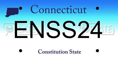 ENSS24 Connecticut License Plate