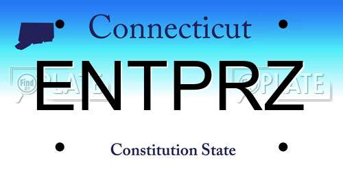 ENTPRZ Connecticut License Plate