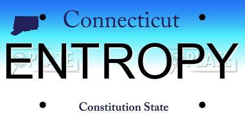 ENTROPY Connecticut License Plate