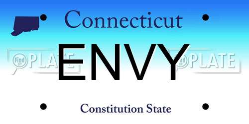 ENVY Connecticut License Plate
