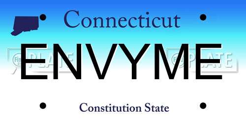 ENVYME Connecticut License Plate