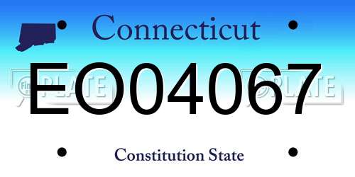 EO04067 Connecticut License Plate
