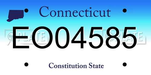 EO04585 Connecticut License Plate