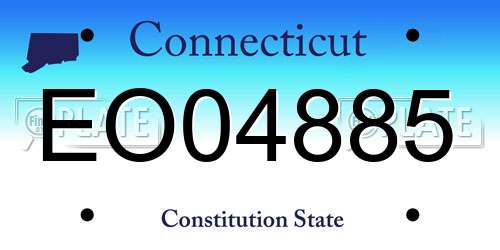 EO04885 Connecticut License Plate