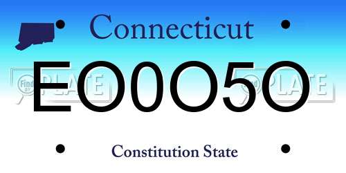 EO0O5O Connecticut License Plate
